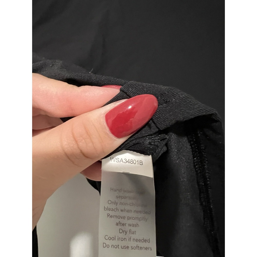 CALIA Women's Long Sleeve Ruched Swim Rashguard Size Medium Black NWT $58 - Picture 6 of 9